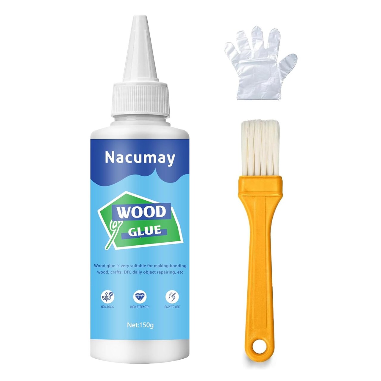 Wood Glue, Wood Glue for Furniture Heavy Duty - Strongest Wood Glue for Woodworking Waterproof Repair Glue Suitable for Furniture, Garden, Crafts, DIY, Metal to Wood,Wood to Wood (150g/5.1oz)